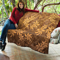 Tiare Tahiti Quilt Brown Polynesia Motifs - Polynesian Pride