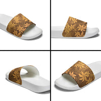 Tiare Tahiti Slide Sandals Brown Polynesia Motifs LT05 - Polynesian Pride