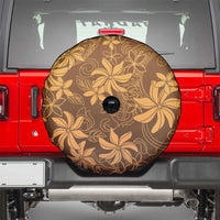 Tiare Tahiti Spare Tire Cover Brown Polynesia Motifs - Polynesian Pride