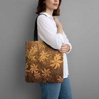 Tiare Tahiti Tote Bag Brown Polynesia Motifs - Polynesian Pride