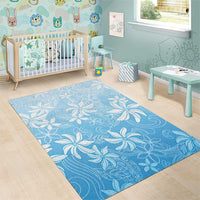 Tiare Tahiti Area Rug Blue Polynesia Motifs - Polynesian Pride