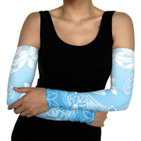 Tiare Tahiti Arm Sleeves Blue Polynesia Motifs - Polynesian Pride