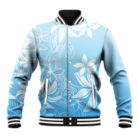 Tiare Tahiti Baseball Jacket Blue Polynesia Motifs LT05 Unisex Blue - Polynesian Pride