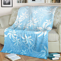 Tiare Tahiti Blanket Blue Polynesia Motifs - Polynesian Pride