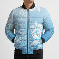 Tiare Tahiti Bomber Puffer Jacket Blue Polynesia Motifs LT05 - Polynesian Pride