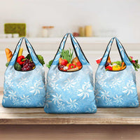 Tiare Tahiti Grocery Bag Blue Polynesia Motifs - Polynesian Pride