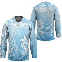 Tiare Tahiti Hockey Jersey Blue Polynesia Motifs - Polynesian Pride