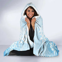 Tiare Tahiti Hooded Blanket Blue Polynesia Motifs - Polynesian Pride