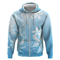 Tiare Tahiti Hoodie Blue Polynesia Motifs - Polynesian Pride