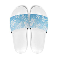 Tiare Tahiti Slide Sandals Blue Polynesia Motifs - Polynesian Pride