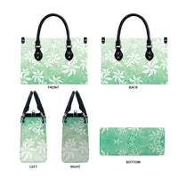 Tiare Tahiti Leather Bag Matcha Polynesia Motifs - Polynesian Pride