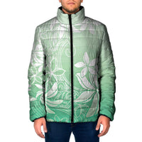 Tiare Tahiti Padded Jacket Matcha Polynesia Motifs LT05 Men Green - Polynesian Pride