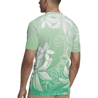 Tiare Tahiti Rugby Jersey Matcha Polynesia Motifs LT05 - Polynesian Pride