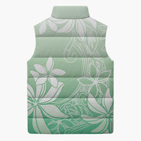 Tiare Tahiti Sleeveless Puffer Jacket Matcha Polynesia Motifs LT05 - Polynesian Pride