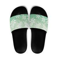 Tiare Tahiti Slide Sandals Matcha Polynesia Motifs LT05 Green - Polynesian Pride