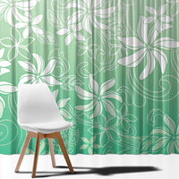 Tiare Tahiti Window Curtain Matcha Polynesia Motifs - Polynesian Pride