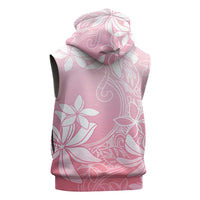 Tiare Tahiti Sleeveless Zip Hoodie Pink Polynesia Motifs LT05 - Polynesian Pride