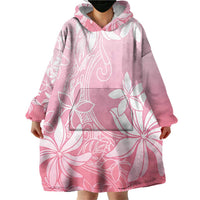 Tiare Tahiti Wearable Blanket Hoodie Pink Polynesia Motifs LT05 - Polynesian Pride