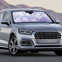 Tiare Tahiti Auto Sun Shade Purple Polynesia Motifs - Polynesian Pride