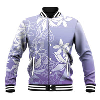 Tiare Tahiti Baseball Jacket Purple Polynesia Motifs LT05 Unisex Purple - Polynesian Pride