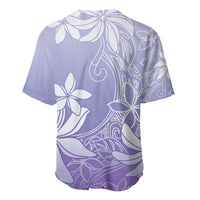 Tiare Tahiti Baseball Jersey Purple Polynesia Motifs - Polynesian Pride