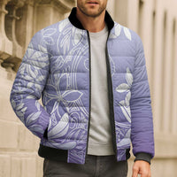 Tiare Tahiti Bomber Puffer Jacket Purple Polynesia Motifs LT05 - Polynesian Pride