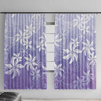 Tiare Tahiti Window Curtain Purple Polynesia Motifs - Polynesian Pride