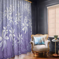 Tiare Tahiti Window Curtain Purple Polynesia Motifs - Polynesian Pride