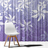 Tiare Tahiti Window Curtain Purple Polynesia Motifs - Polynesian Pride