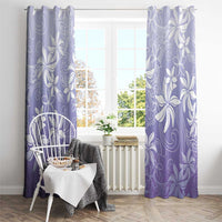 Tiare Tahiti Window Curtain Purple Polynesia Motifs - Polynesian Pride