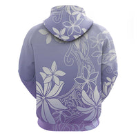 Tiare Tahiti Zip Hoodie Purple Polynesia Motifs - Polynesian Pride