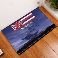Hawaii Pearl Harbor Remembrance Day Rubber Doormat Flag Style LT05 - Polynesian Pride