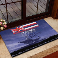 Hawaii Pearl Harbor Remembrance Day Rubber Doormat Flag Style LT05 - Polynesian Pride