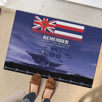 Hawaii Pearl Harbor Remembrance Day Rubber Doormat Flag Style LT05 - Polynesian Pride