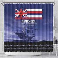 Hawaii Pearl Harbor Remembrance Day Shower Curtain Flag Style