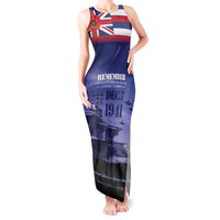Hawaii Pearl Harbor Remembrance Day Tank Maxi Dress Flag Style LT05 Women Blue - Polynesian Pride