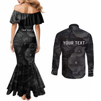 Personalized Pearl Harbor Remembrance Day Couples Matching Mermaid Dress and Long Sleeve Button Shirt We Will Always Remember LT05 - Polynesian Pride