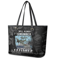 Pearl Harbor Remembrance Day Leather Tote Bag We Will Always Remember LT05 - Polynesian Pride