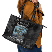 Pearl Harbor Remembrance Day Leather Tote Bag We Will Always Remember LT05 - Polynesian Pride