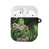New Zealand Aotearoa Kakapo AirPods Case Maori Pattern With Manuka Galaxy Style LT05 Green - Polynesian Pride