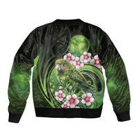 New Zealand Aotearoa Kakapo Bomber Jacket Maori Pattern With Manuka Galaxy Style - Polynesian Pride