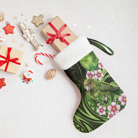 New Zealand Aotearoa Kakapo Christmas Stocking Maori Pattern With Manuka Galaxy Style - Polynesian Pride