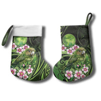 New Zealand Aotearoa Kakapo Christmas Stocking Maori Pattern With Manuka Galaxy Style - Polynesian Pride