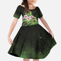 New Zealand Aotearoa Kakapo Family Matching Long Sleeve Bodycon Dress and Hawaiian Shirt Maori Pattern With Manuka Galaxy Style - Polynesian Pride