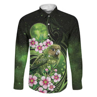 New Zealand Aotearoa Kakapo Family Matching Short Sleeve Bodycon Dress and Hawaiian Shirt Maori Pattern With Manuka Galaxy Style - Polynesian Pride