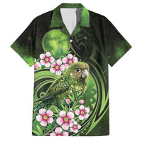 New Zealand Aotearoa Kakapo Family Matching Tank Maxi Dress and Hawaiian Shirt Maori Pattern With Manuka Galaxy Style - Polynesian Pride