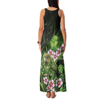 New Zealand Aotearoa Kakapo Family Matching Tank Maxi Dress and Hawaiian Shirt Maori Pattern With Manuka Galaxy Style - Polynesian Pride
