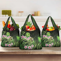 New Zealand Aotearoa Kakapo Grocery Bag Maori Pattern With Manuka Galaxy Style - Polynesian Pride