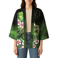 New Zealand Aotearoa Kakapo Kimono Maori Pattern With Manuka Galaxy Style - Polynesian Pride