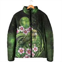 New Zealand Aotearoa Kakapo Padded Jacket Maori Pattern With Manuka Galaxy Style - Polynesian Pride
